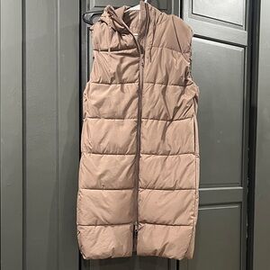 H&M Women's Brown Hooded Puffer Vest